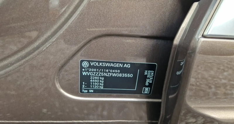 Volkswagen Tiguan cena 59900 przebieg: 209000, rok produkcji 2015 z Bolesławiec małe 529